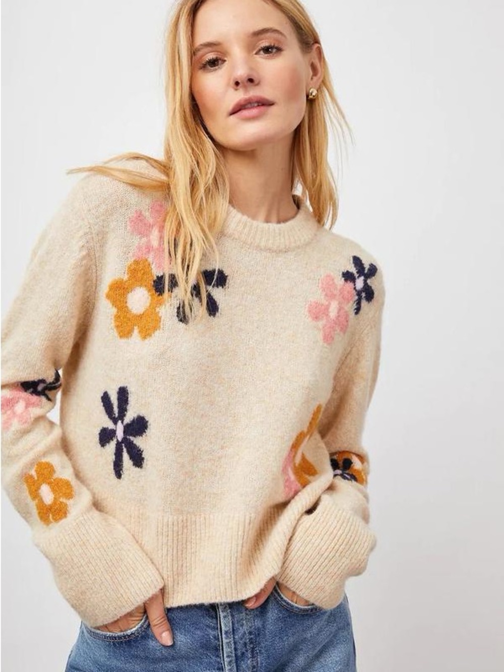 RAILS anise sweater in jewel floral
